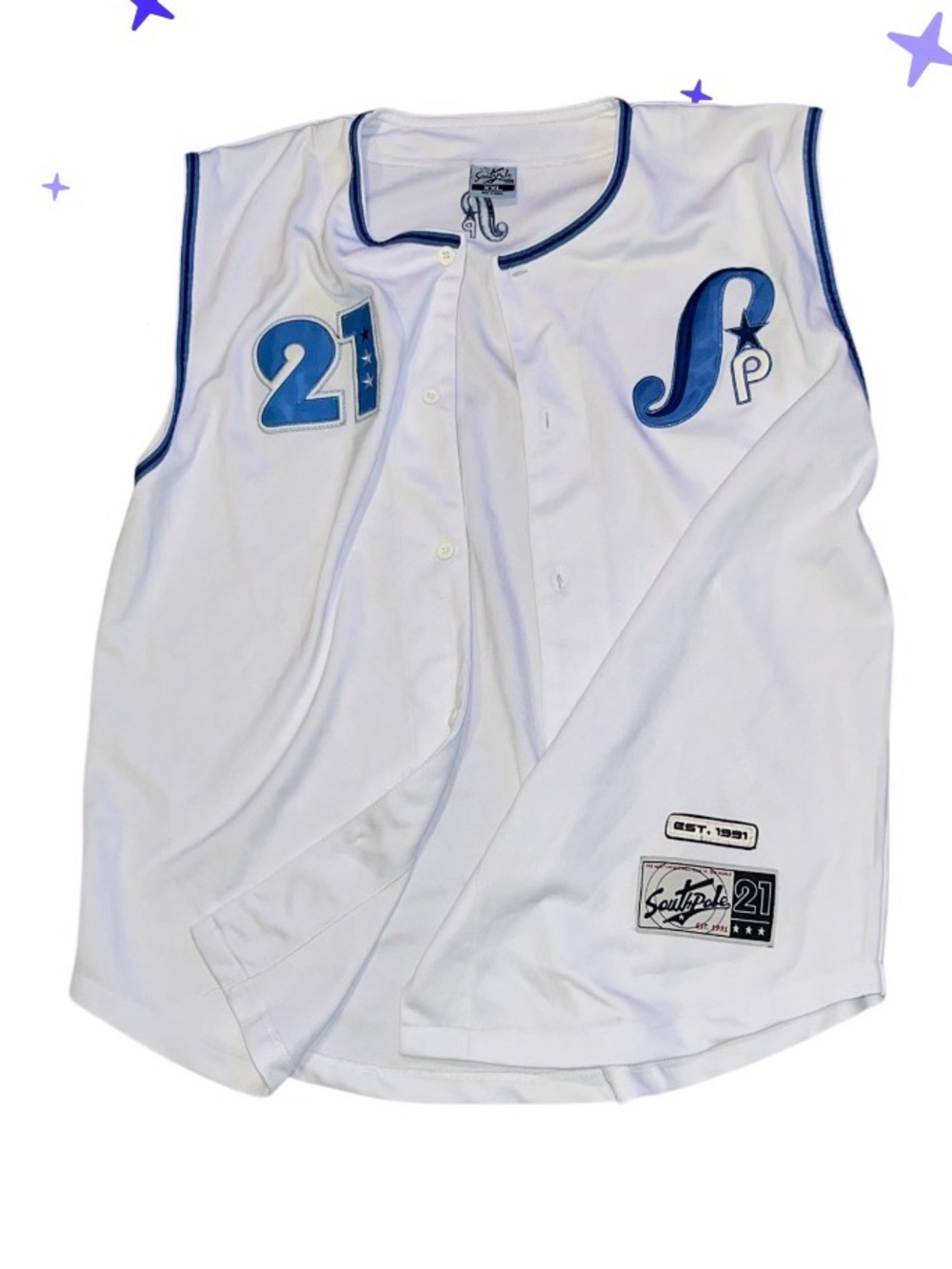 VTG SouthPole cutoff baseball jersey HipHop streetwear men’s XXL